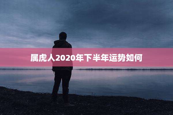 属虎人2020年下半年运势如何