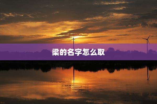 梁的名字怎么取