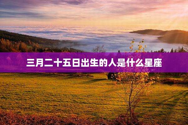 三月二十五日出生的人是什么星座