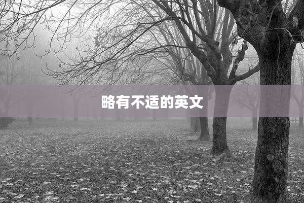 略有不适的英文