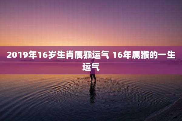 2019年16岁生肖属猴运气 16年属猴的一生运气