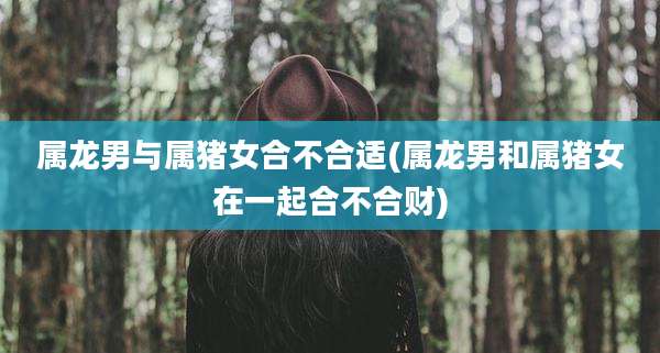 属龙男与属猪女合不合适(属龙男和属猪女在一起合不合财)