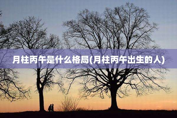 月柱丙午是什么格局(月柱丙午出生的人)