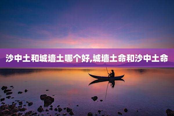 沙中土和城墙土哪个好,城墙土命和沙中土命