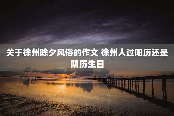 关于徐州除夕风俗的作文 徐州人过阳历还是阴历生日