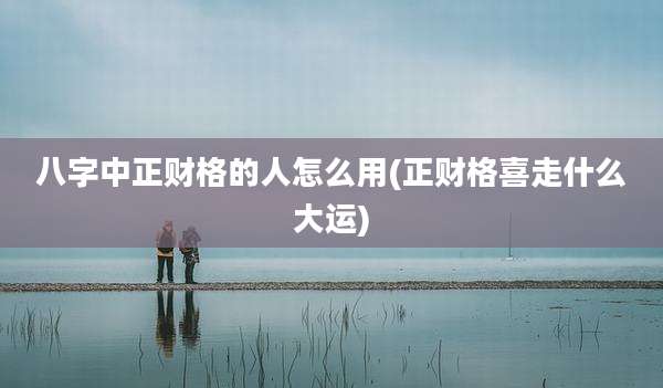 八字中正财格的人怎么用(正财格喜走什么大运)