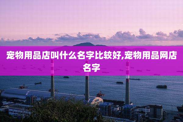 宠物用品店叫什么名字比较好,宠物用品网店名字