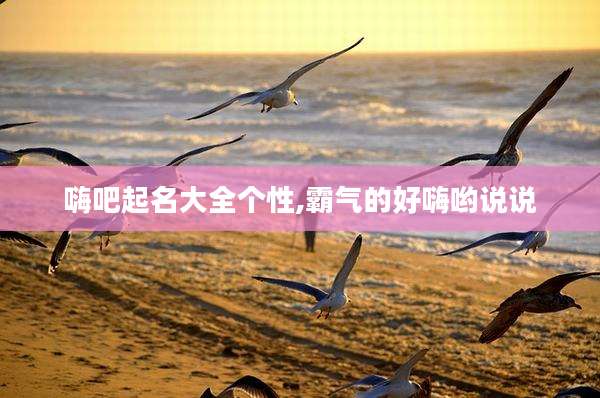 嗨吧起名大全个性,霸气的好嗨哟说说