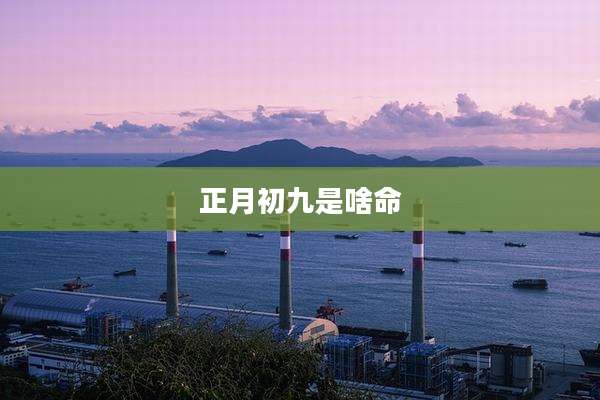 正月初九是啥命