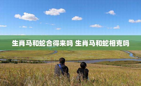 生肖马和蛇合得来吗 生肖马和蛇相克吗