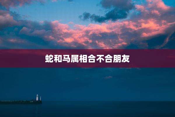 蛇和马属相合不合朋友