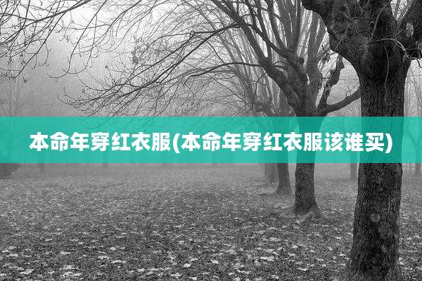 本命年穿红衣服(本命年穿红衣服该谁买)