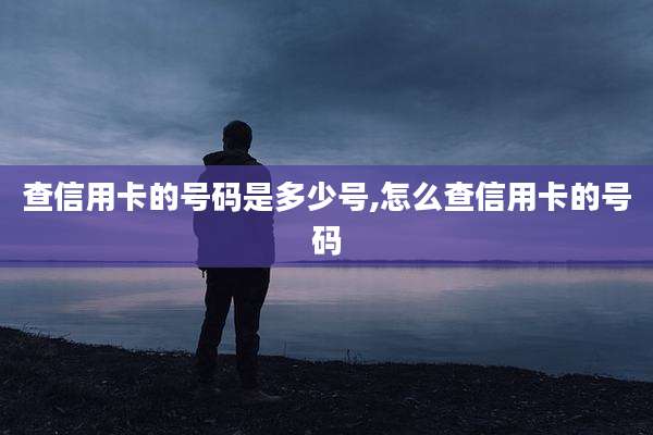 查信用卡的号码是多少号,怎么查信用卡的号码
