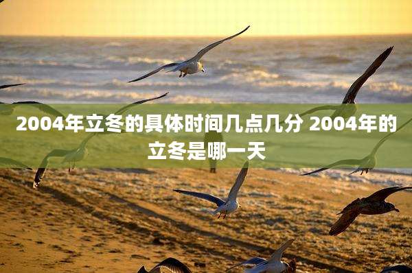 2004年立冬的具体时间几点几分 2004年的立冬是哪一天