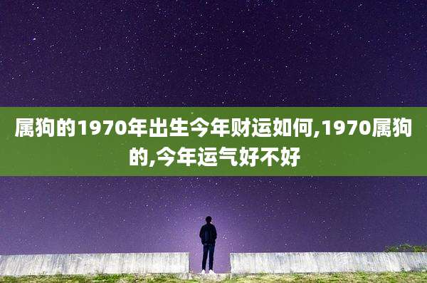 属狗的1970年出生今年财运如何,1970属狗的,今年运气好不好