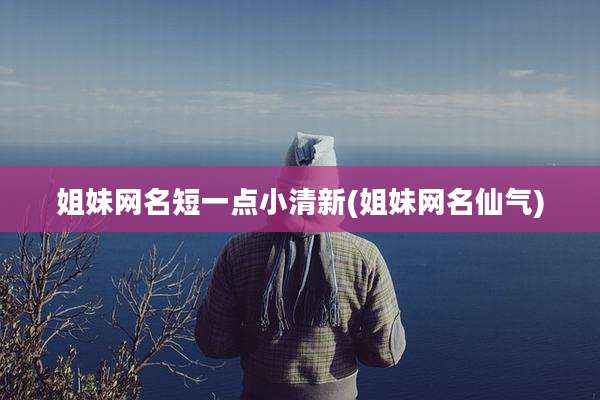 姐妹网名短一点小清新(姐妹网名仙气)