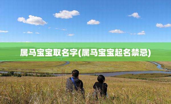 属马宝宝取名字(属马宝宝起名禁忌)