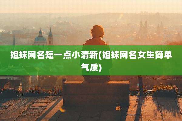姐妹网名短一点小清新(姐妹网名女生简单气质)