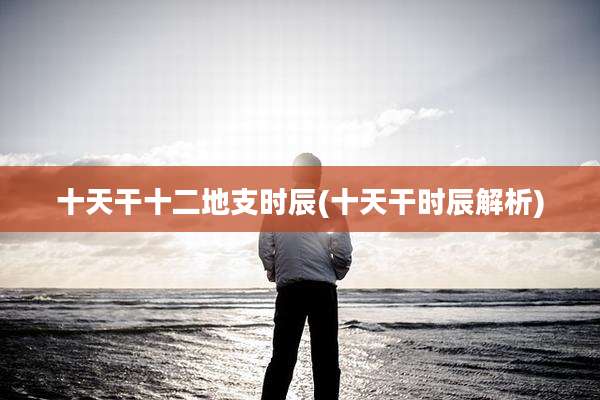 十天干十二地支时辰(十天干时辰解析)