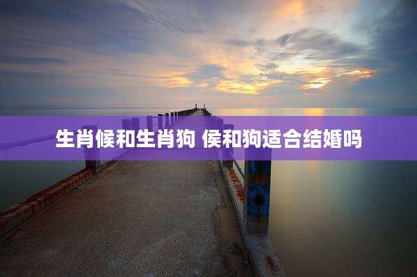 生肖候和生肖狗 侯和狗适合结婚吗