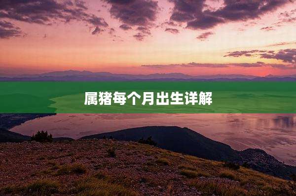 属猪每个月出生详解