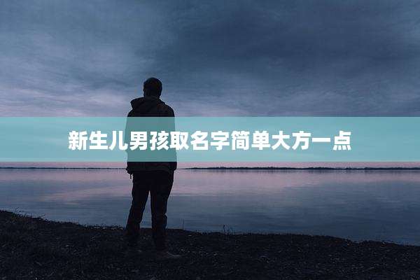 新生儿男孩取名字简单大方一点