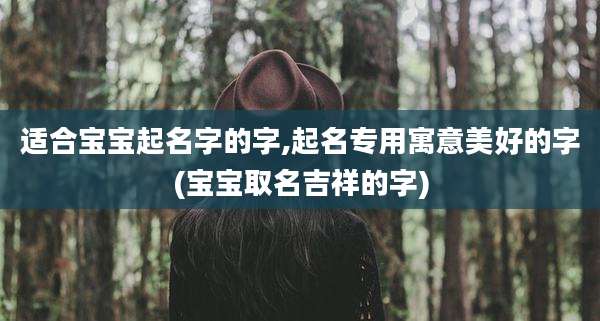 适合宝宝起名字的字,起名专用寓意美好的字(宝宝取名吉祥的字)