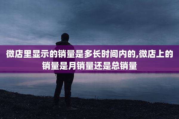微店里显示的销量是多长时间内的,微店上的销量是月销量还是总销量