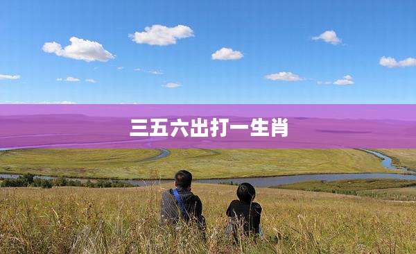三五六出打一生肖