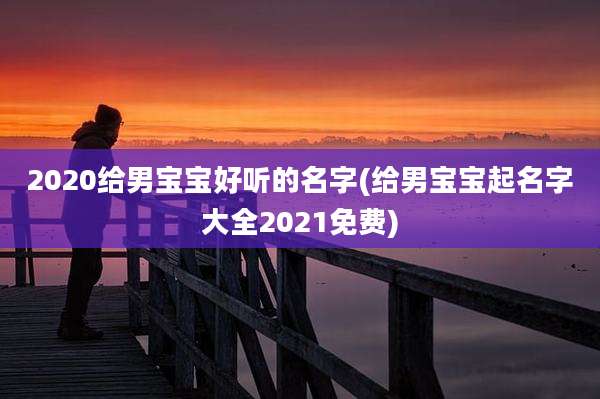 2020给男宝宝好听的名字(给男宝宝起名字大全2021免费)