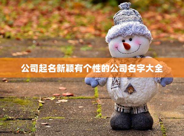 公司起名新颖有个性的公司名字大全