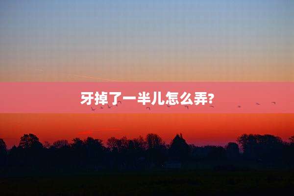 牙掉了一半儿怎么弄?