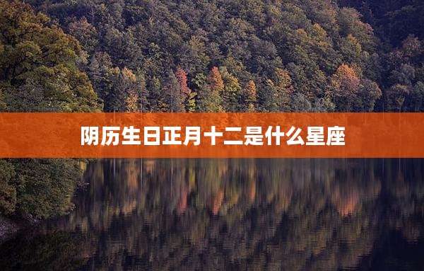 阴历生日正月十二是什么星座