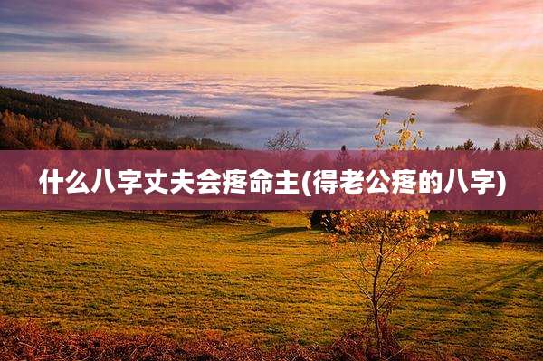 什么八字丈夫会疼命主(得老公疼的八字)