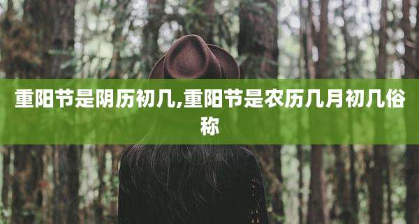 重阳节是阴历初几,重阳节是农历几月初几俗称