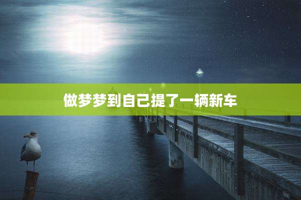 做梦梦到自己提了一辆新车