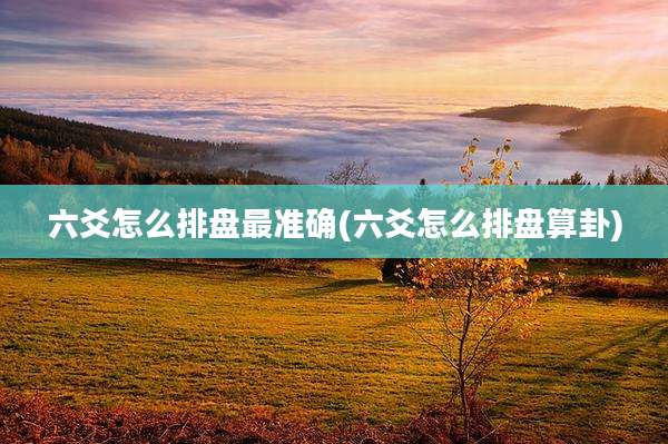 六爻怎么排盘最准确(六爻怎么排盘算卦)
