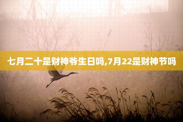 七月二十是财神爷生日吗,7月22是财神节吗