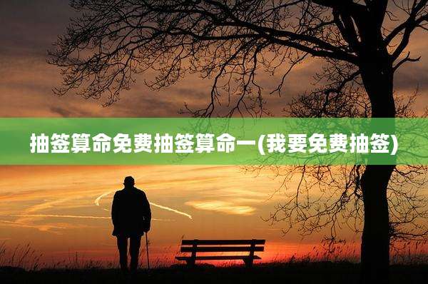 抽签算命免费抽签算命一(我要免费抽签)
