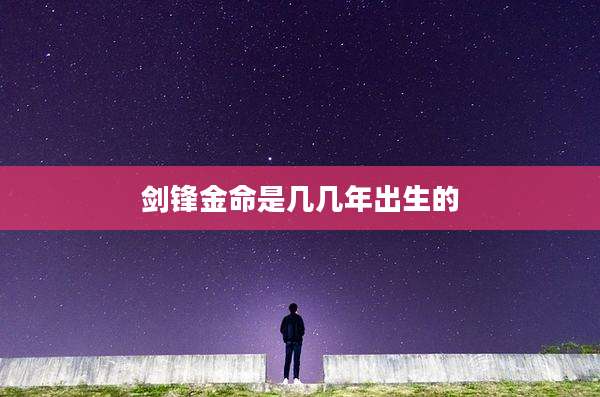 剑锋金命是几几年出生的