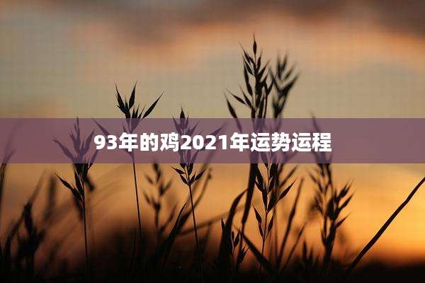 93年的鸡2021年运势运程