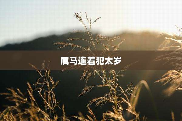 属马连着犯太岁