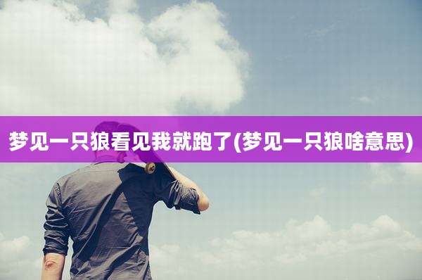 梦见一只狼看见我就跑了(梦见一只狼啥意思)