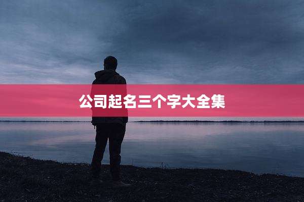 公司起名三个字大全集