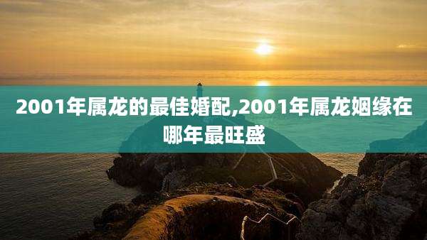 2001年属龙的最佳婚配,2001年属龙姻缘在哪年最旺盛