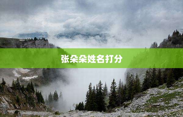 张朵朵姓名打分