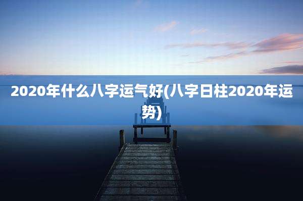 2020年什么八字运气好(八字日柱2020年运势)