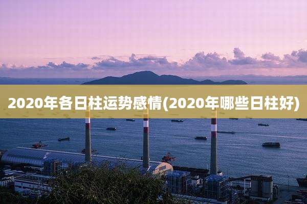2020年各日柱运势感情(2020年哪些日柱好)