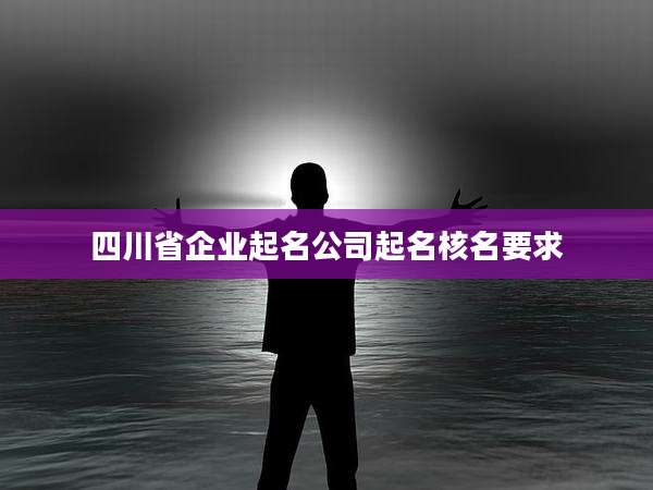 四川省企业起名公司起名核名要求