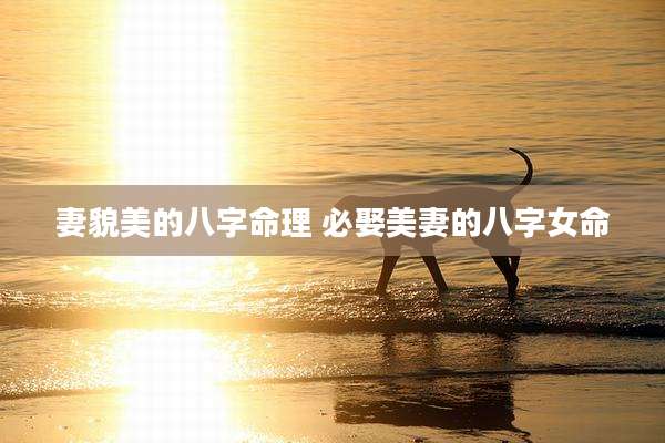 妻貌美的八字命理 必娶美妻的八字女命